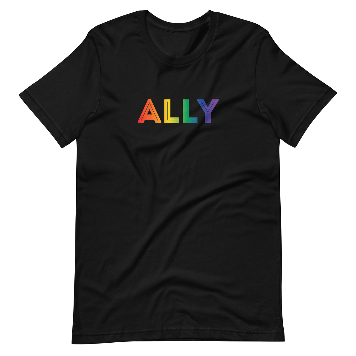 Ally Tee in black, front view