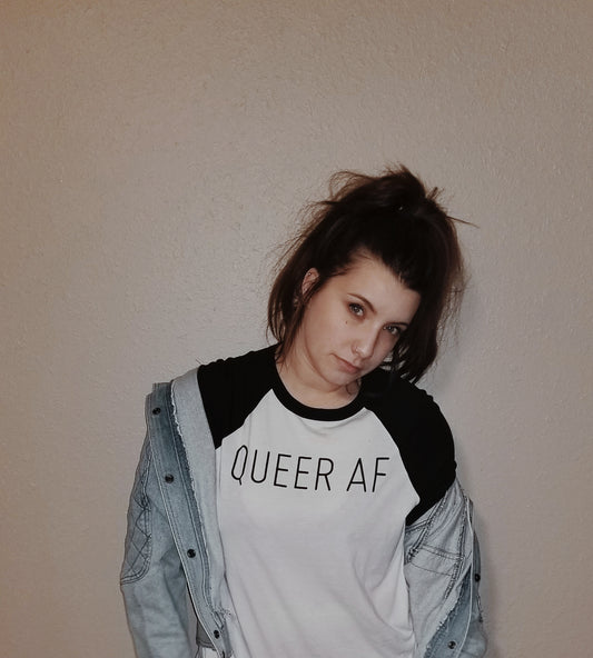 Queer AF Baseball Tee