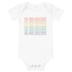 All Are Welcome Onesie: Pride Edition
