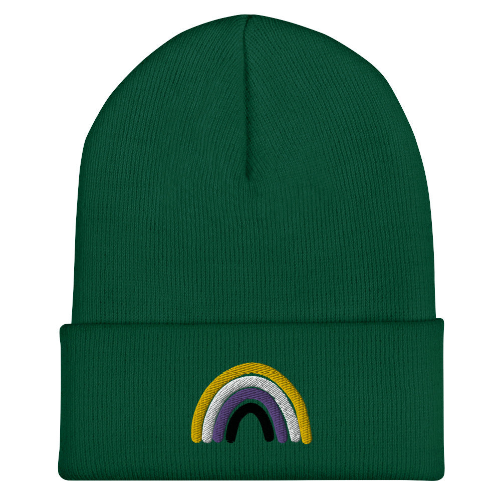 Nonbinary Rainbow Beanie