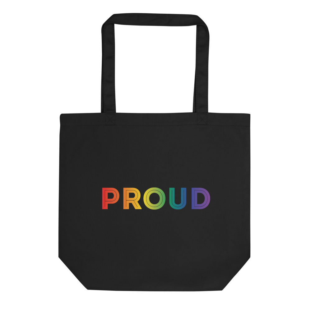 Small Proud Tote in black, front view