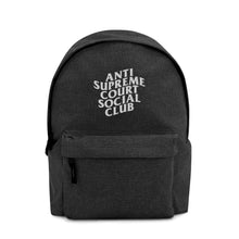 Load image into Gallery viewer, Anti Supreme Court Social Club Embroidered Backpack