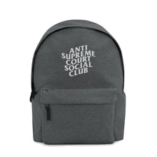 Load image into Gallery viewer, Anti Supreme Court Social Club Embroidered Backpack