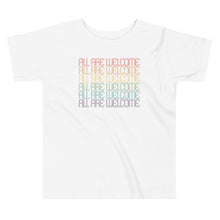 Load image into Gallery viewer, All Are Welcome Toddler Tee: Pride Edition
