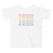 Load image into Gallery viewer, All Are Welcome Toddler Tee: Pride Edition