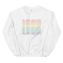 Load image into Gallery viewer, All Are Welcome Unisex Crewneck: Pride Edition