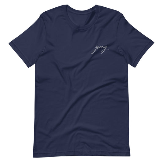Subtle Gay Embroidered Tee