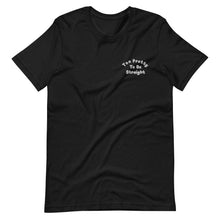 Load image into Gallery viewer, Too Pretty To Be Straight Embroidered (Filled) Tee