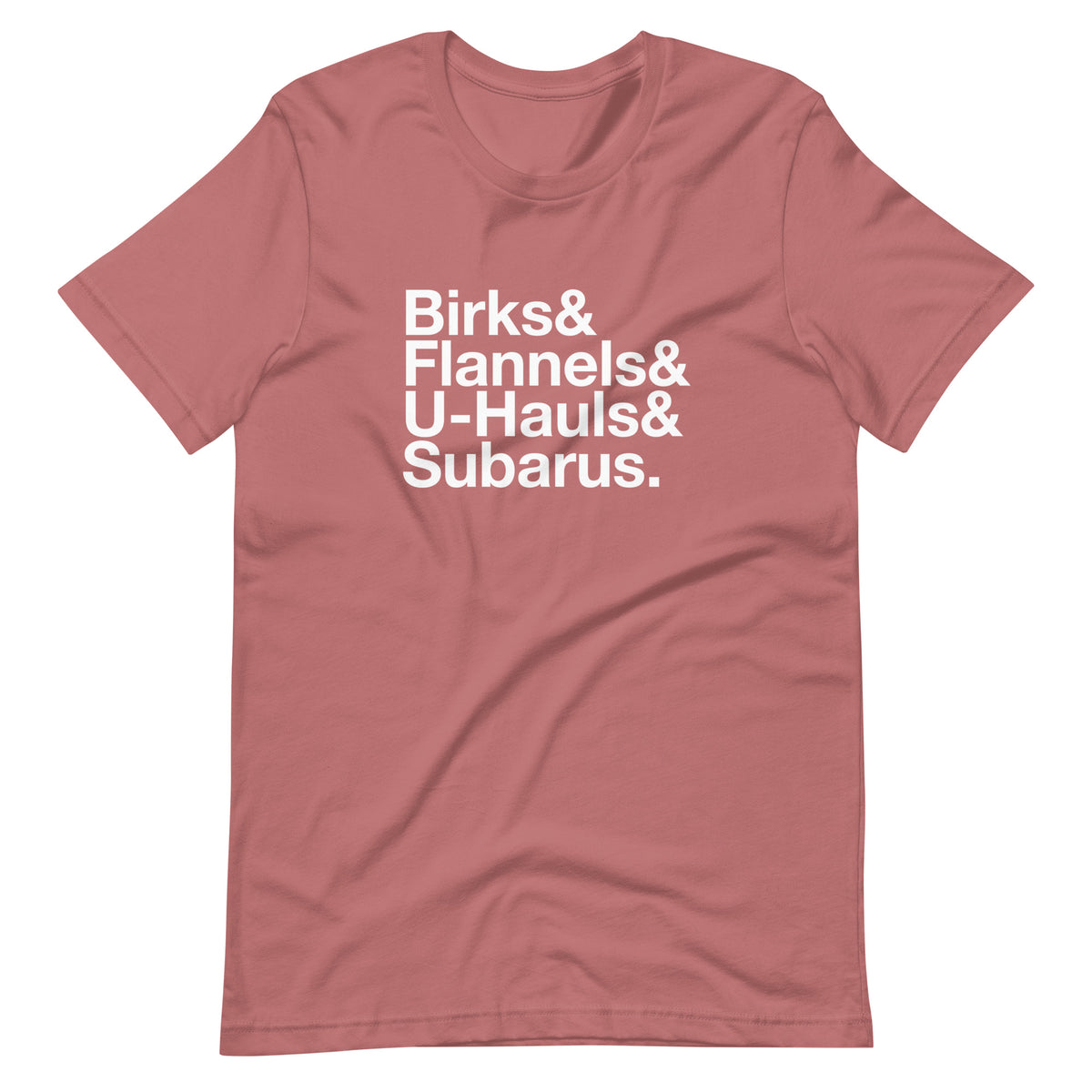 Birks& Tee in mauve, front view
