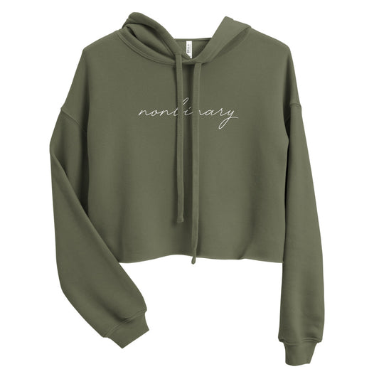 Subtle Nonbinary Crop Hoodie