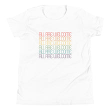 Load image into Gallery viewer, All Are Welcome Youth Tee: Pride Edition
