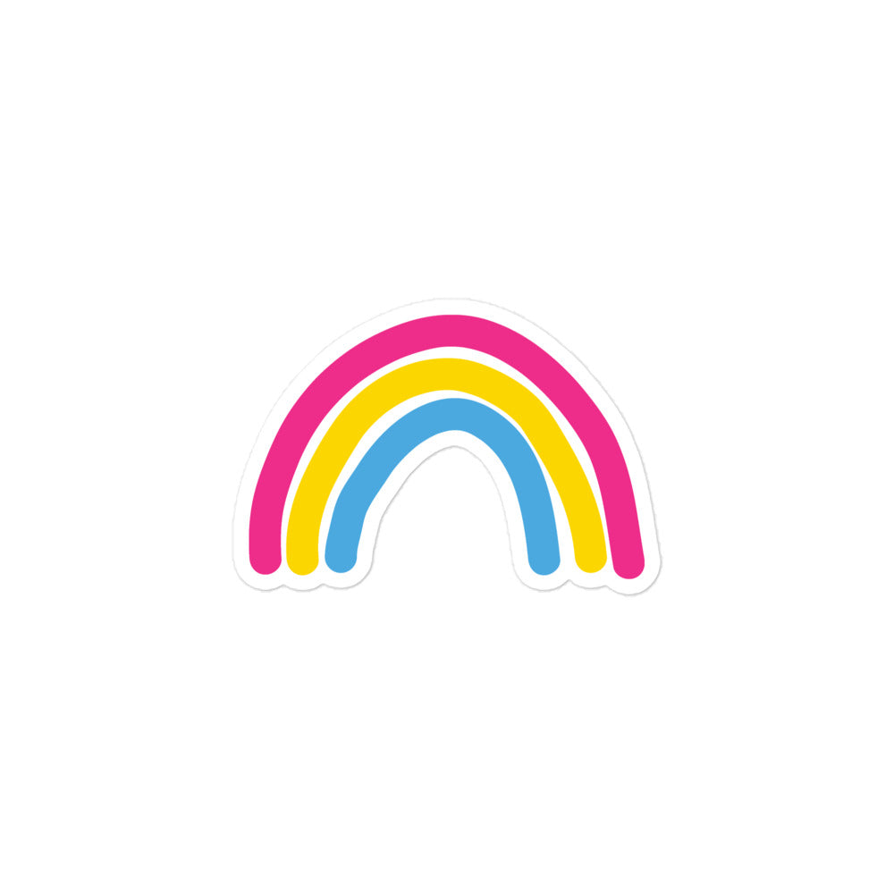 Pan Rainbow Sticker, 3 inch kiss-cut sticker