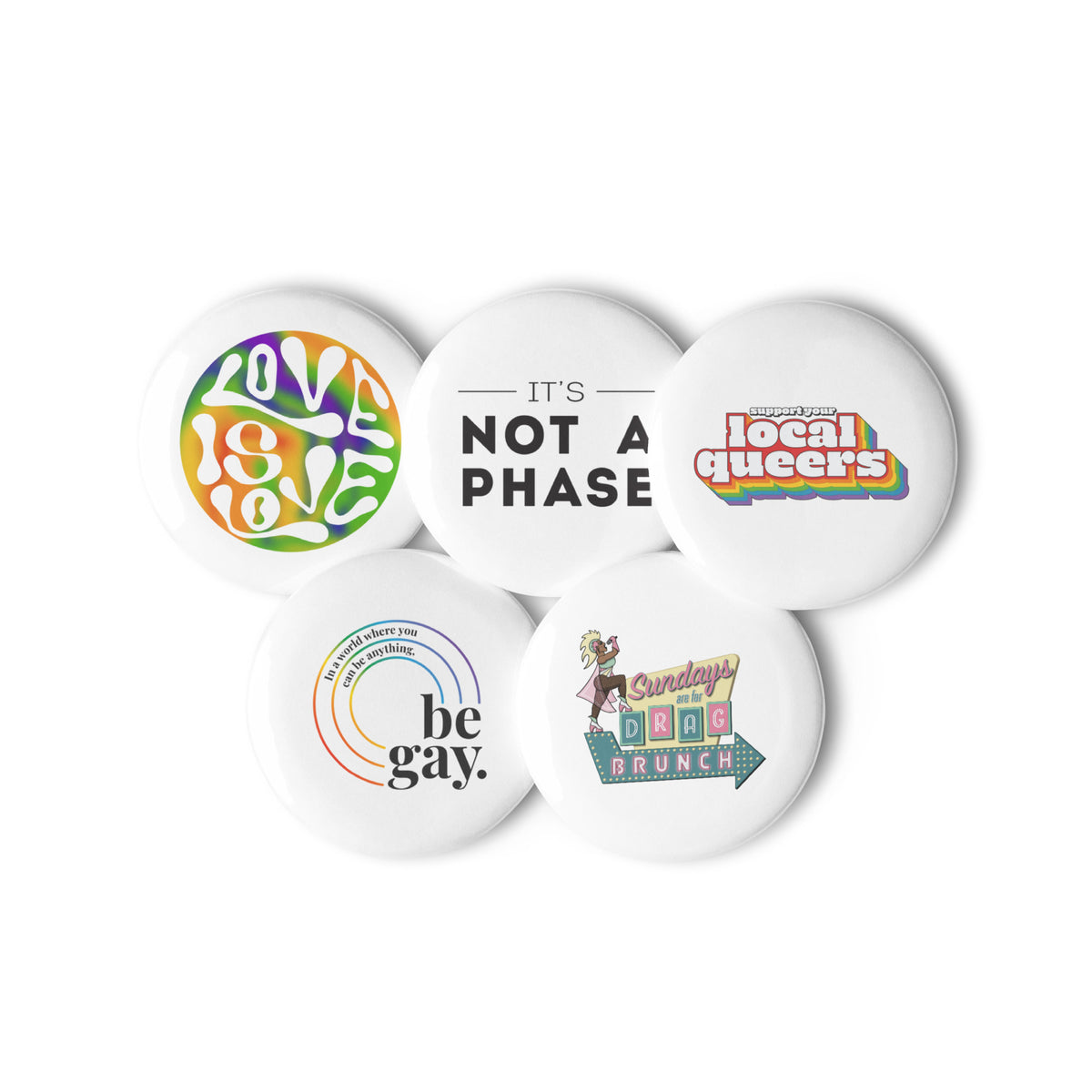 Pride Button Pack, 2.25-inch buttons