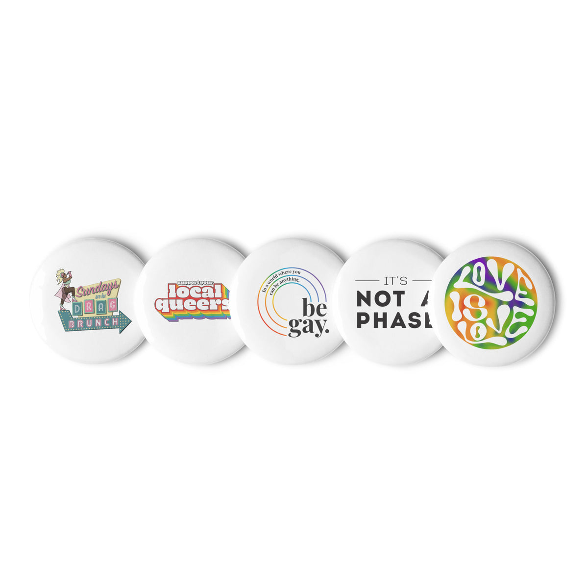Pride Button Pack, 2.25-inch buttons