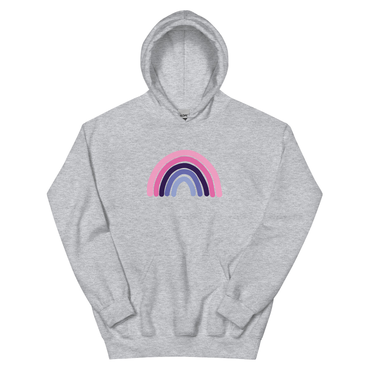 Omni Rainbow Unisex Hoodie in sport grey, front view