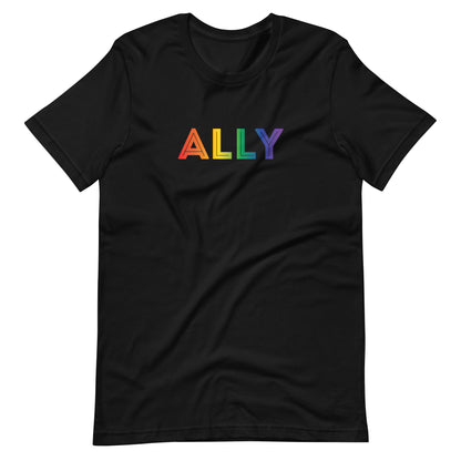 Ally Tee in black, front view
