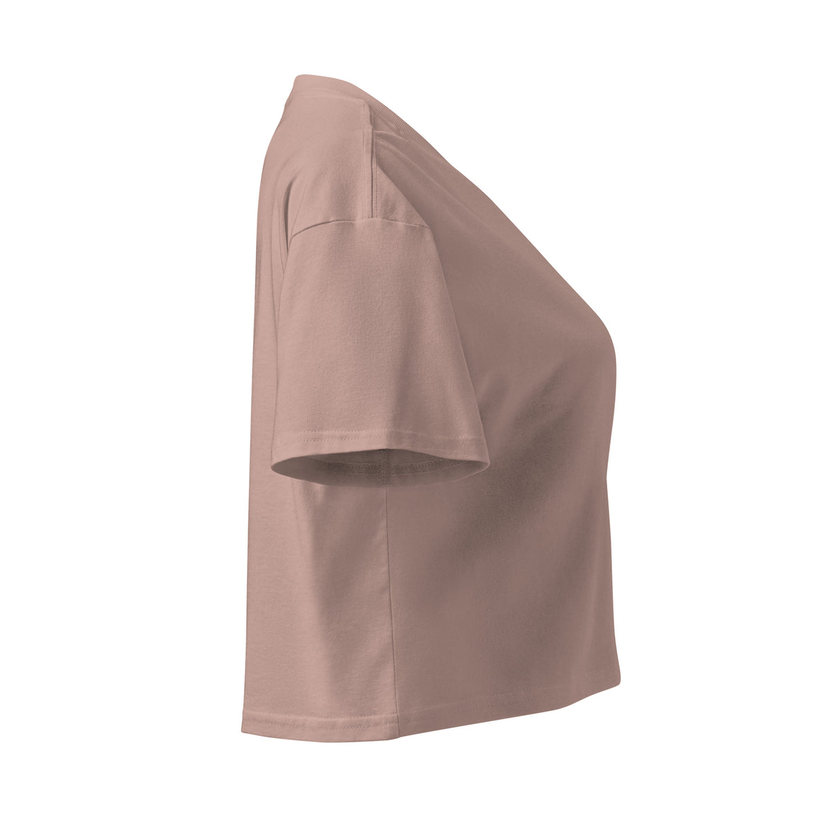 Subtle Queer Crop Tee in hazy pink, right view