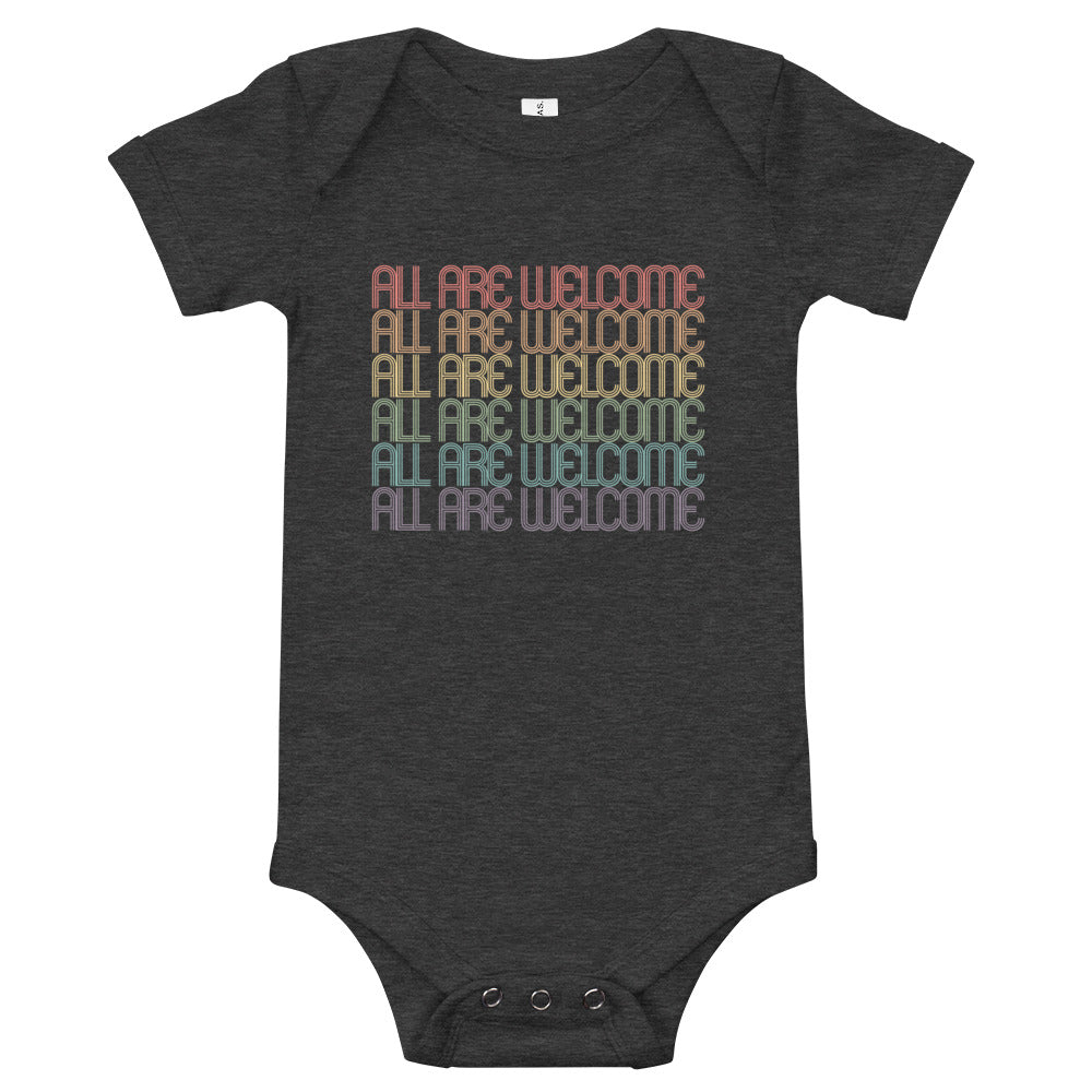 All Are Welcome Onesie: Pride Edition – Queer Gear