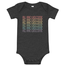 Load image into Gallery viewer, All Are Welcome Onesie: Pride Edition
