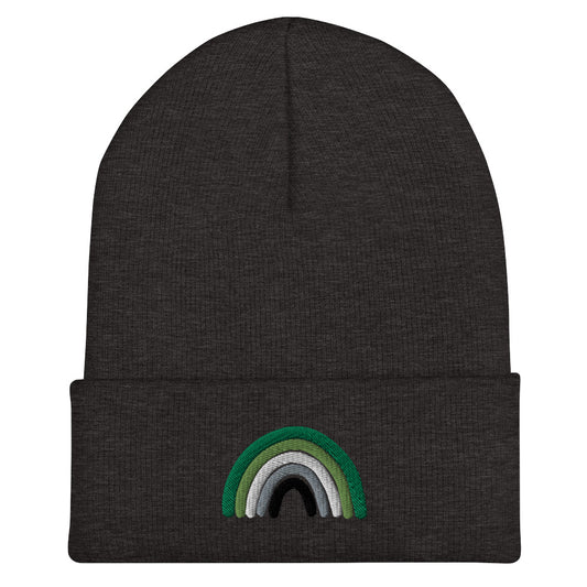 Aromantic Rainbow Beanie