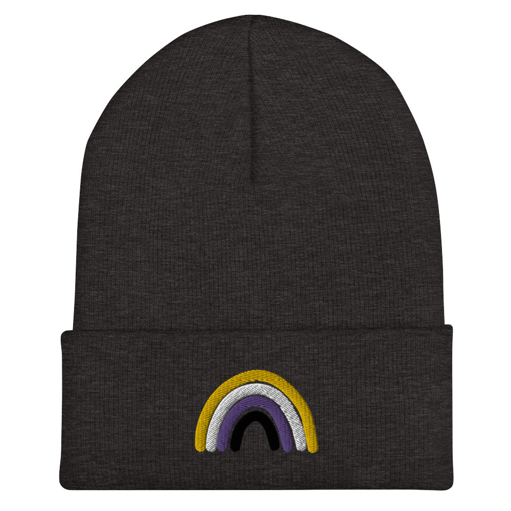 Nonbinary Rainbow Beanie