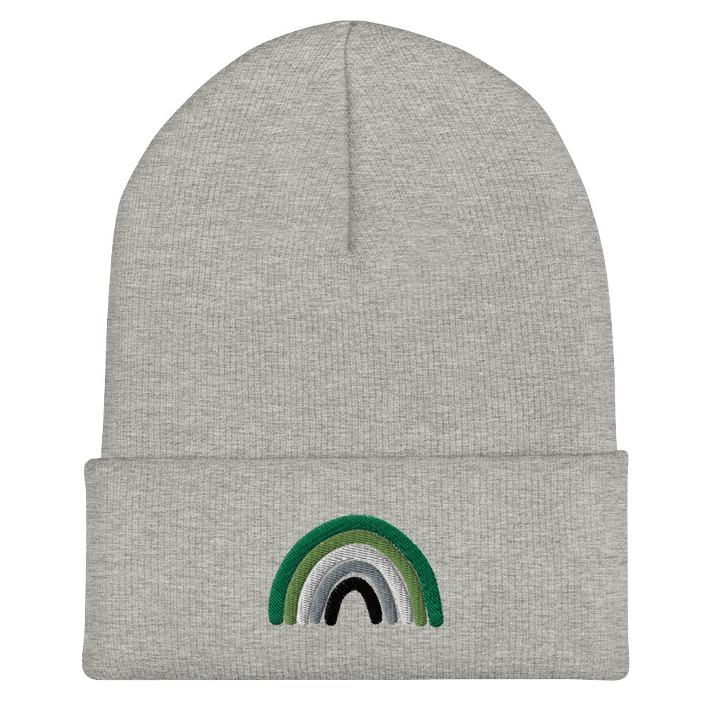 Aromantic Rainbow Beanie