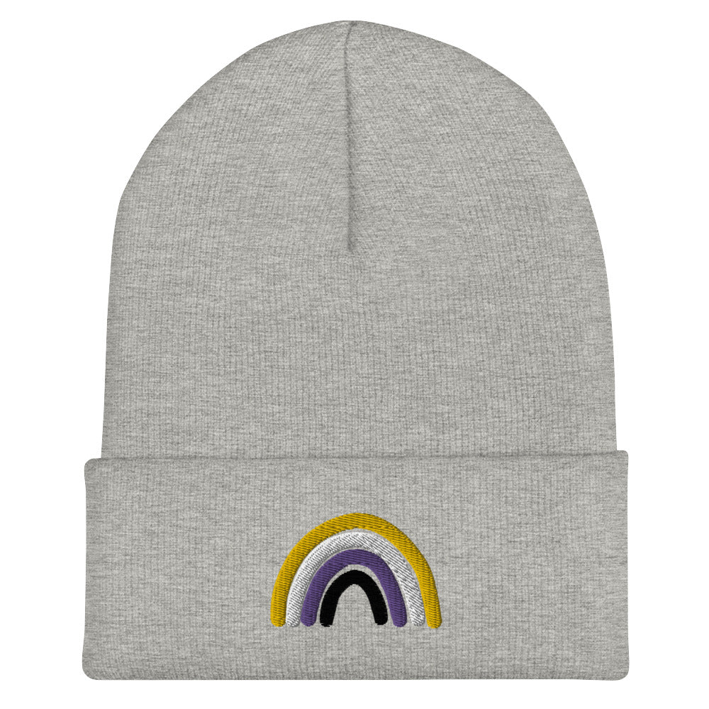 Nonbinary Rainbow Beanie