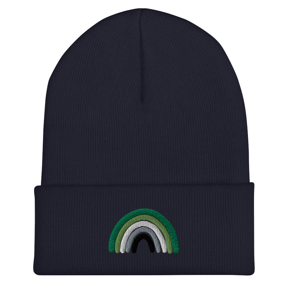 Aromantic Rainbow Beanie