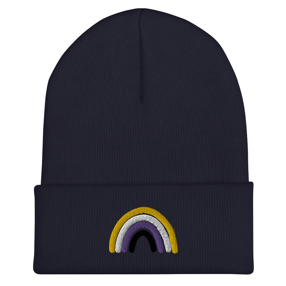 Nonbinary Rainbow Beanie