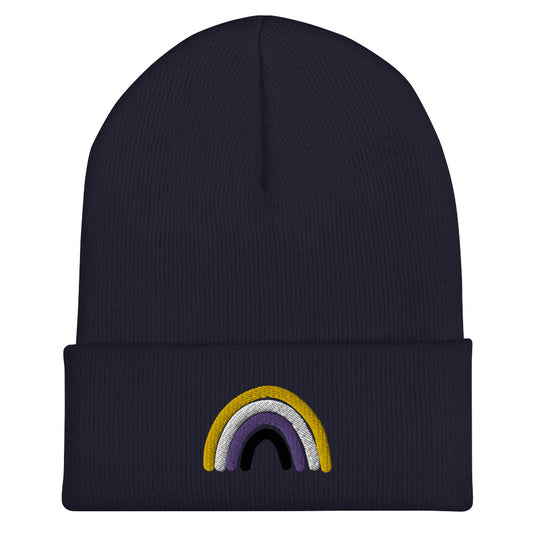 Nonbinary Rainbow Beanie