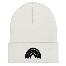 Load image into Gallery viewer, Black &amp; White Rainbow Beanie
