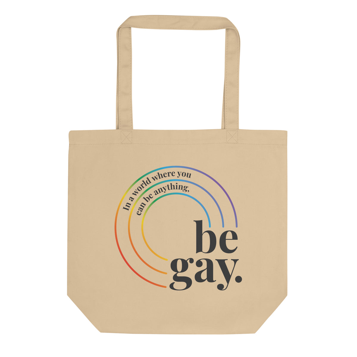 Be Gay Tote in oyster, front view