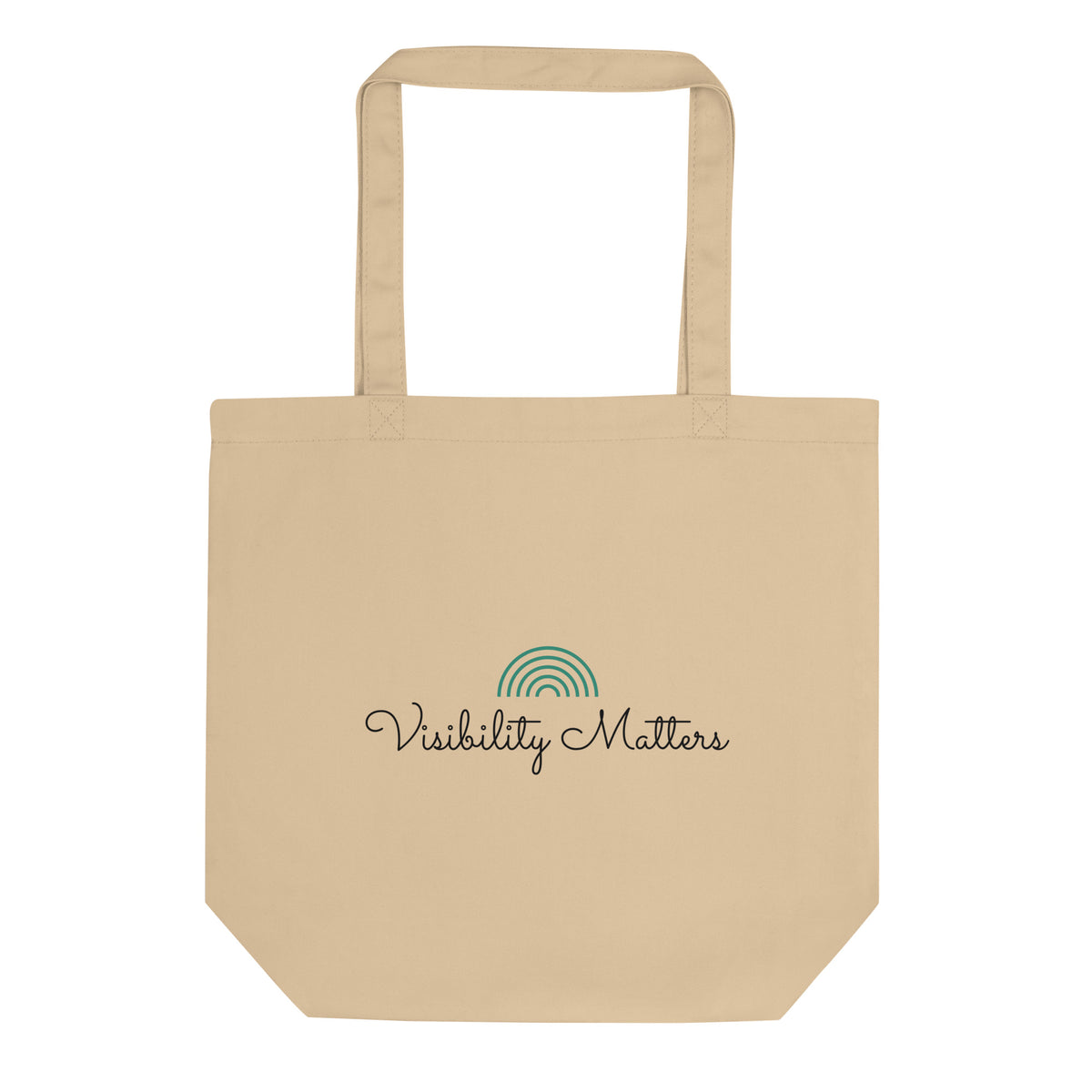 Visibility Matters Tote in oyster, front view