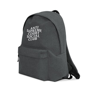 Anti Supreme Court Social Club Embroidered Backpack