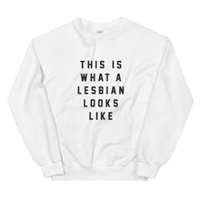 Load image into Gallery viewer, This Is What A Lesbian Looks Like Unisex Crewneck
