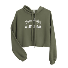 Load image into Gallery viewer, Everybody&#39;s A Little Gay Crop Hoodie
