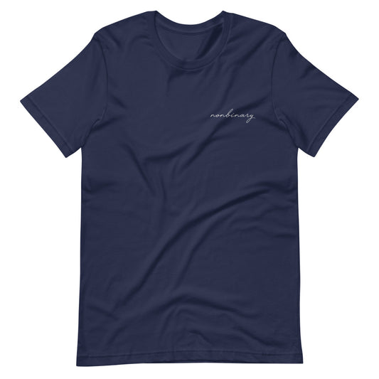 Subtle Nonbinary Embroidered Tee