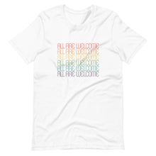 Load image into Gallery viewer, All Are Welcome Tee: Pride Edition
