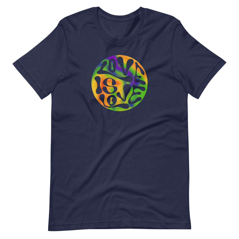 Love is Love Tee in navy, front view