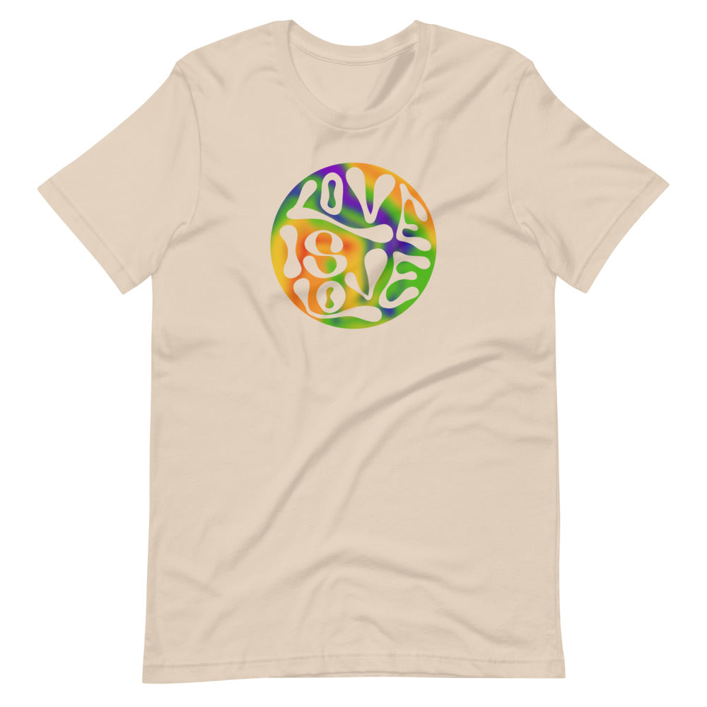 Love is Love Tee in soft cream, front view