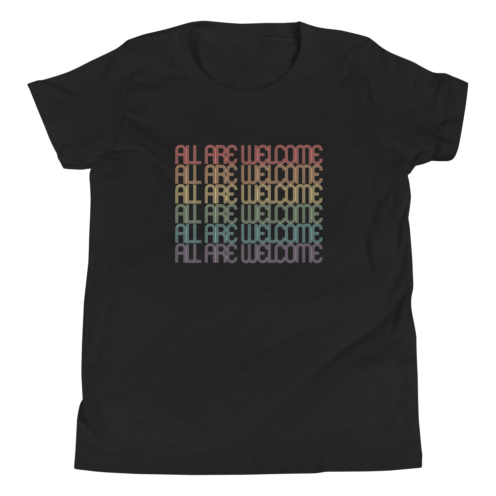 All Are Welcome Youth Tee: Pride Edition