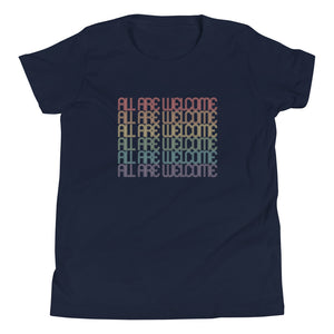 All Are Welcome Youth Tee: Pride Edition